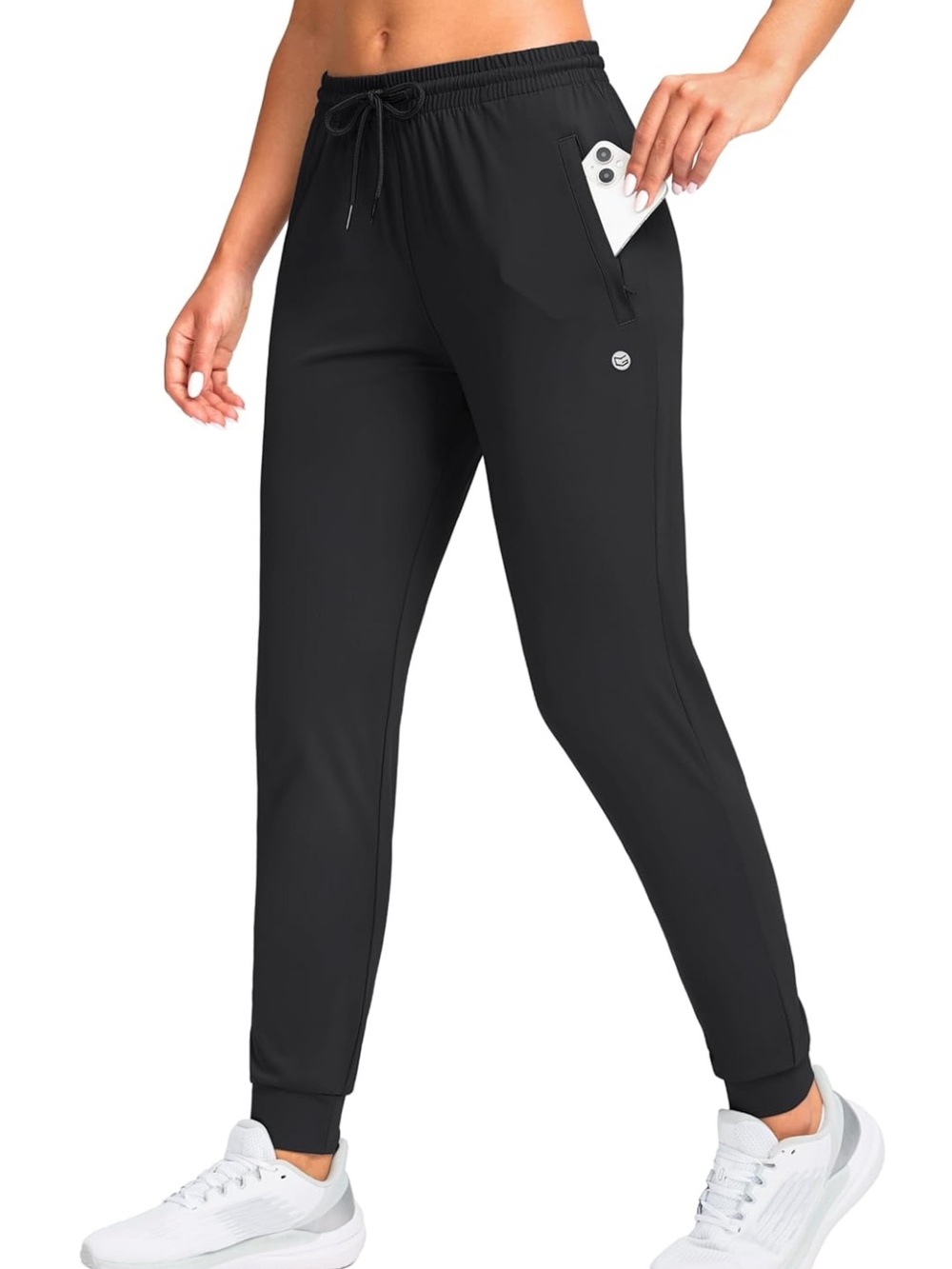 Women's Black Active Jogger Pants w/ Zip Pockets Size Large G Gradual